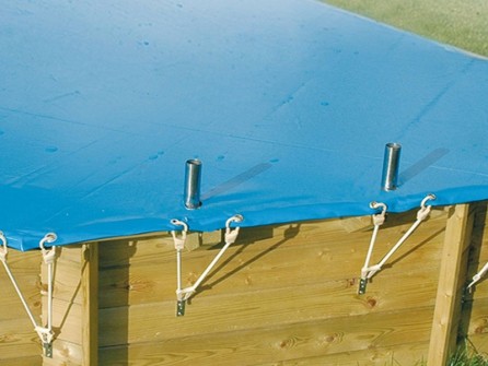 Bâche d'hivernage pour piscine bois Sunbay octogonale