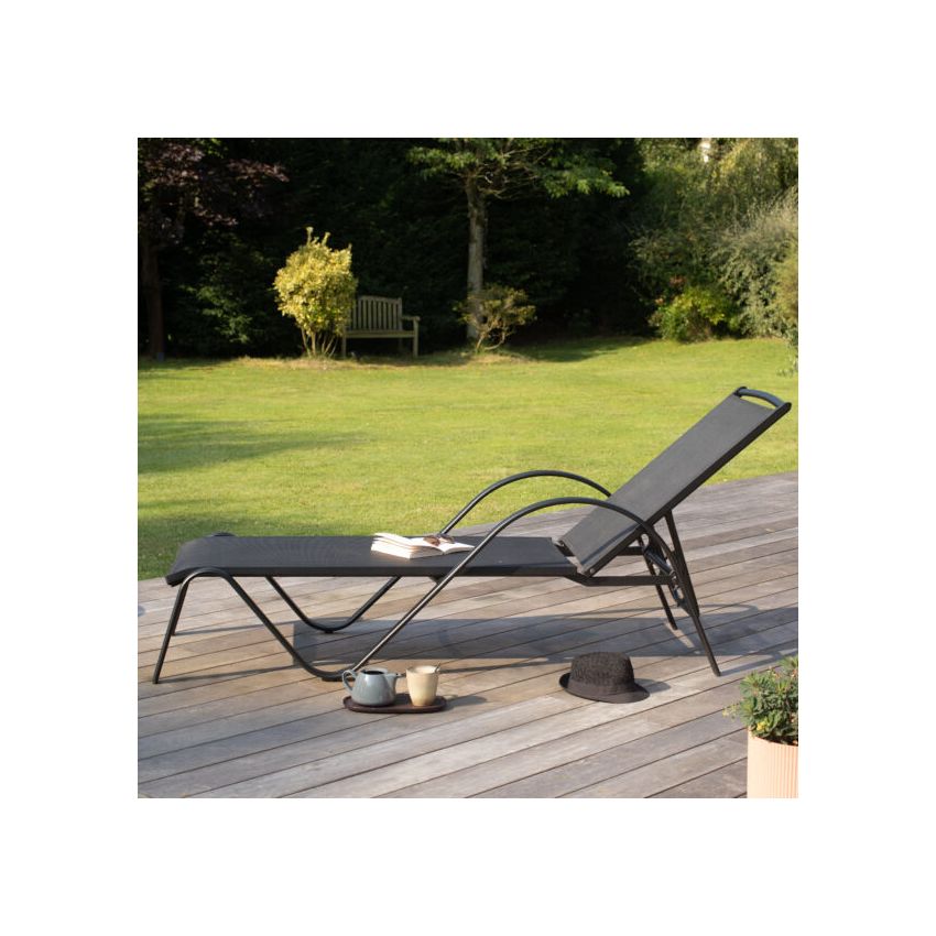 Bain de Soleil pour Jardin SUNSET Noir 