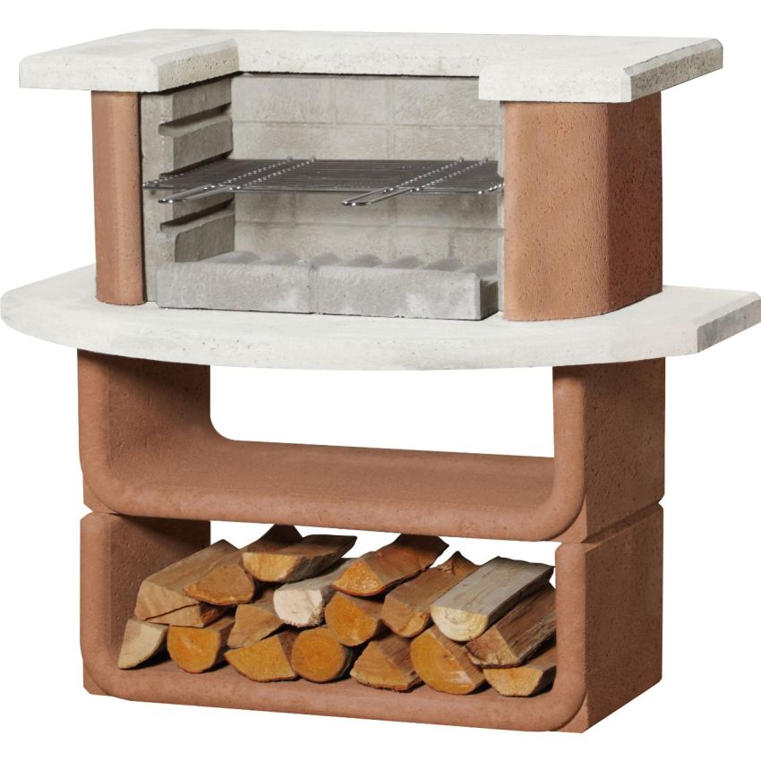 Barbecue KANSAS en Béton Marron 110x65x101cm