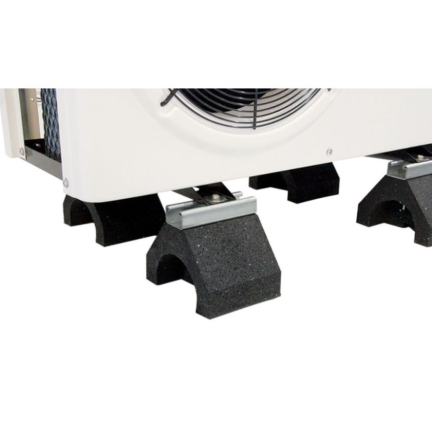 Kit 4 pieds autostable + rondelles + écrous pour Pompe à chaleur 