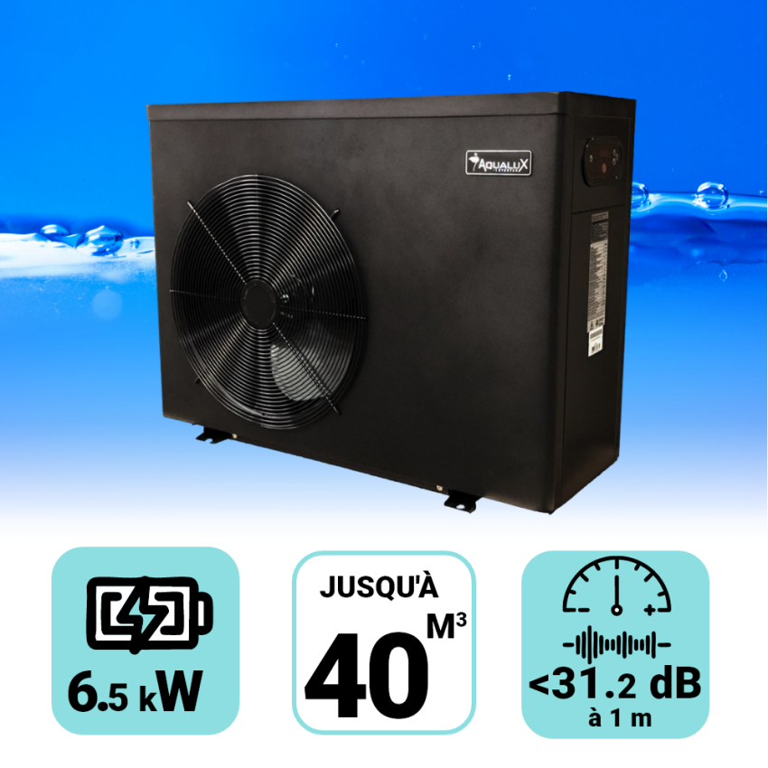 Pompe à chaleur Inverter 6.5 kW pour piscine 30m3 