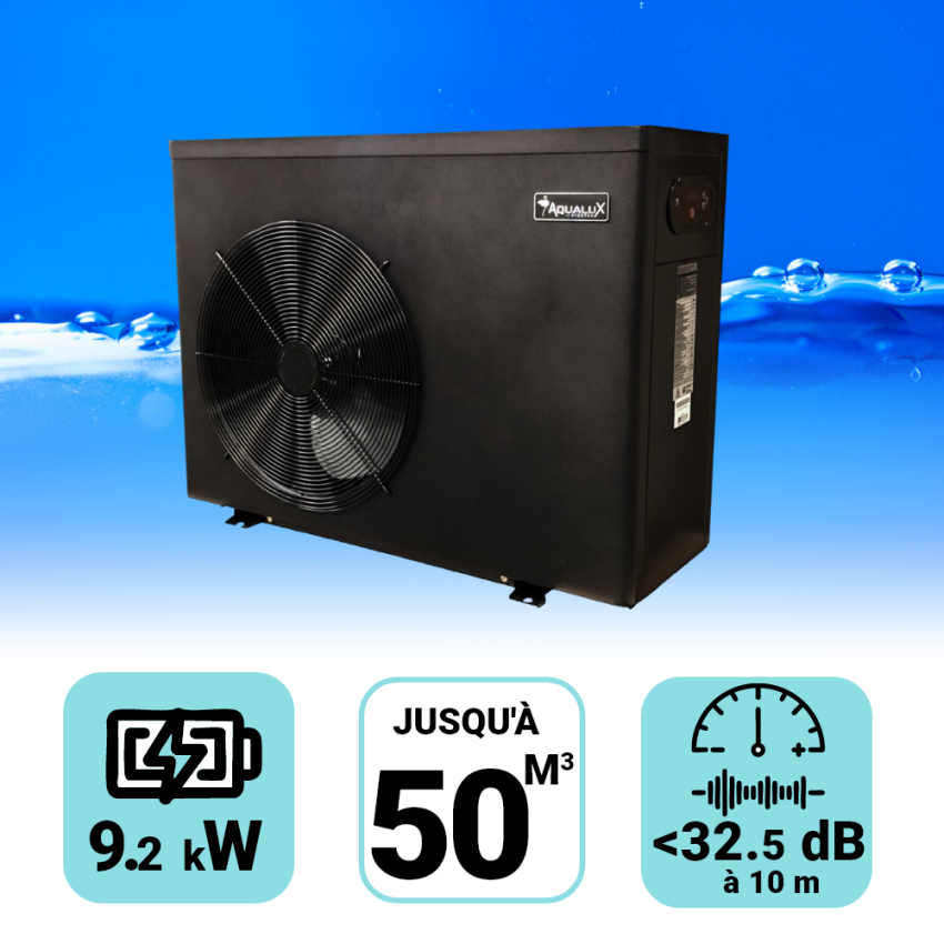 Pompe à chaleur Inverter 9.2 kW pour piscine 50m3 