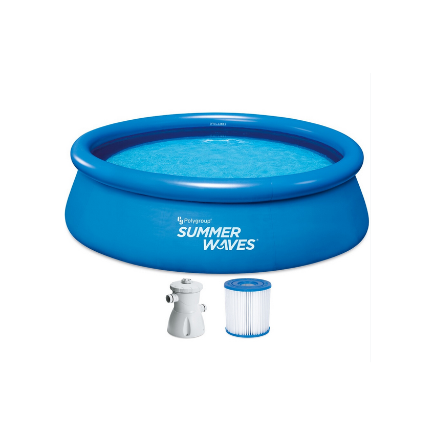 Piscine gonflable SUMMER WAVES ⌀305x76cm avec Filtration à cartouche