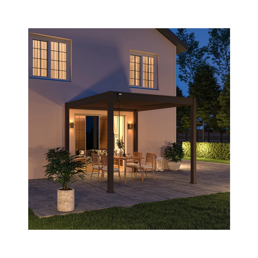 Pergola Bioclimatique autoportante OMBREA 3x3m Blanc