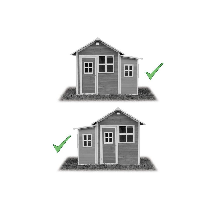 Cabane Enfant Loft en Bois Rouge 188x149x159cm