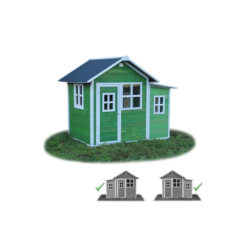 Cabane Enfant Loft en Bois Vert 188x149x159cm