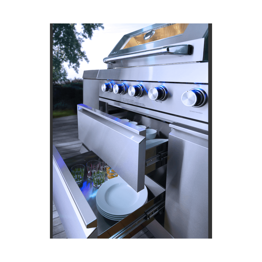 Cuisine d'extérieur Oxford en Acier Inoxydable 244x64x124cm