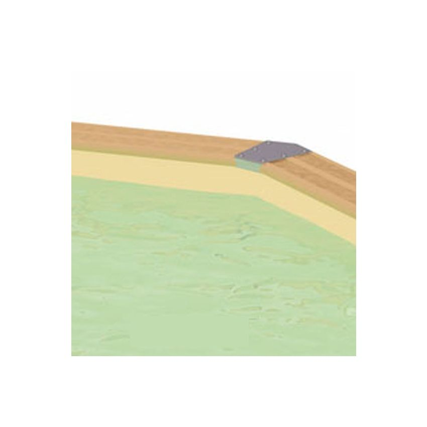 Liner Beige 75/100ème pour piscine carré 300 x 300 H126 cm