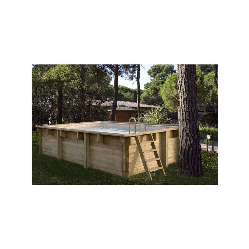 Piscine bois Luxe Rectangulaire 420x320x131cm