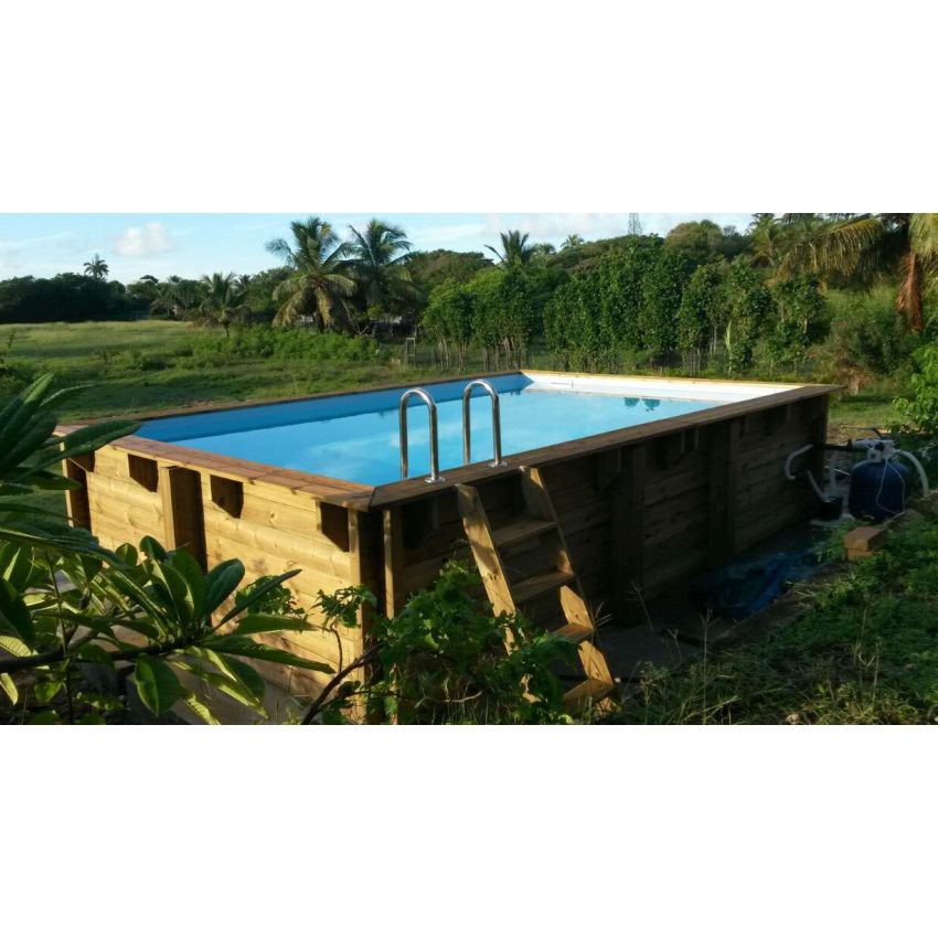 Piscine Bois Luxe Rectangulaire 420x320x145cm