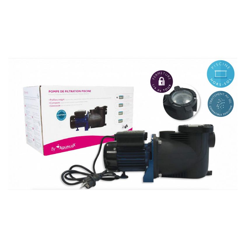 Pompe de Filtration AQUALUX 9m3/h pour piscine