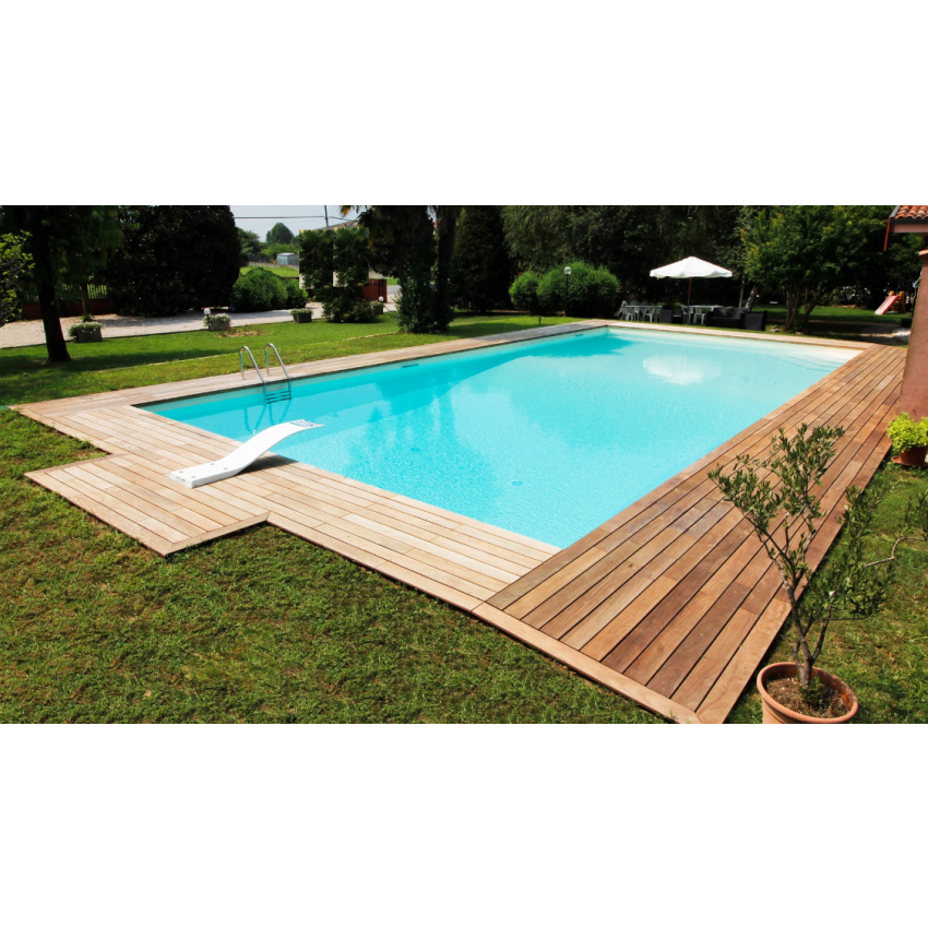 Piscine Bois Rebecca Rectangulaire avec Escalier 920x420x145cm