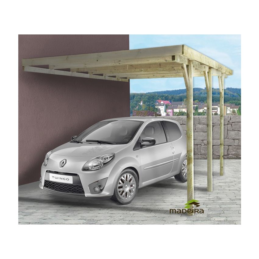 Carport Adossable Bois Autoclavé GUS 16m2