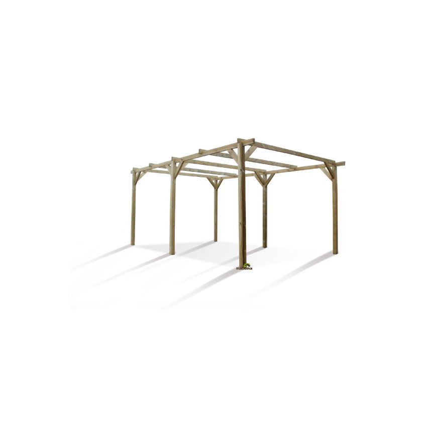 Carport Bois Autoclavé PACO 15m2