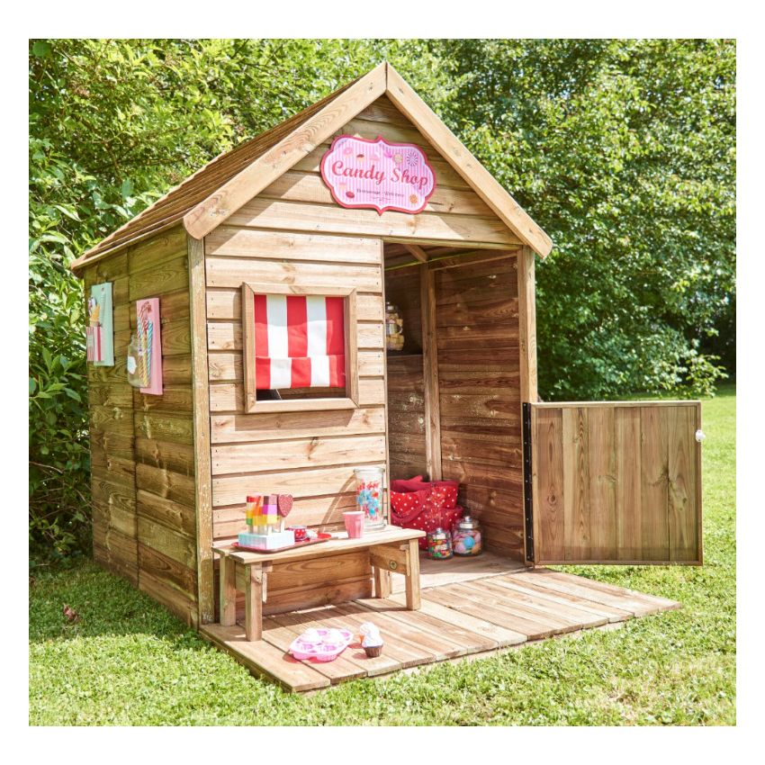 Maisonnette en bois HEIDI avec plancher et terrasse : Soulet