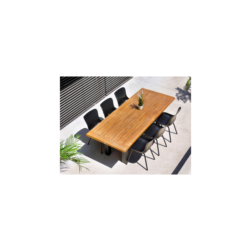 Lot de 2 chaises résine SOPHIE Noir