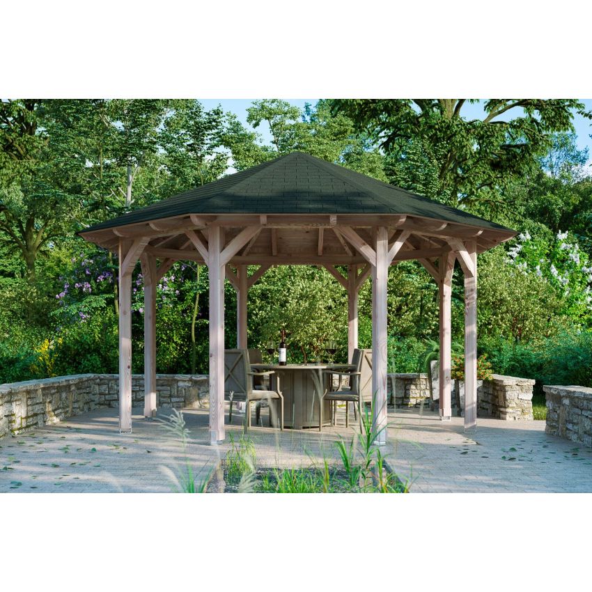 Pavillon de Jardin en Bois Ø 484 cm LYON