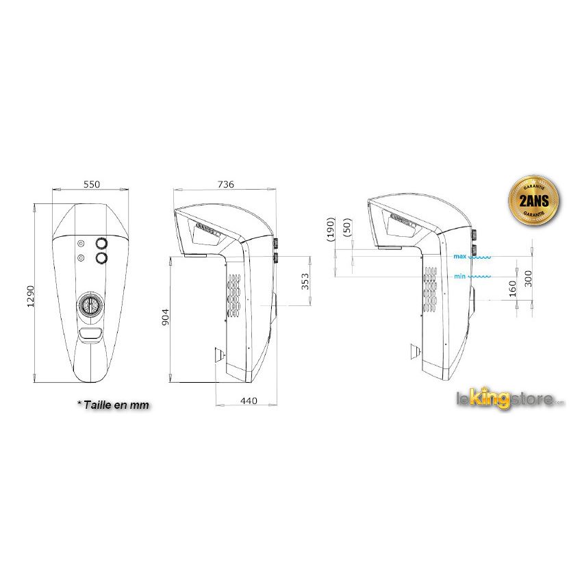 Nage à contre courant 100m3/h pour Piscine