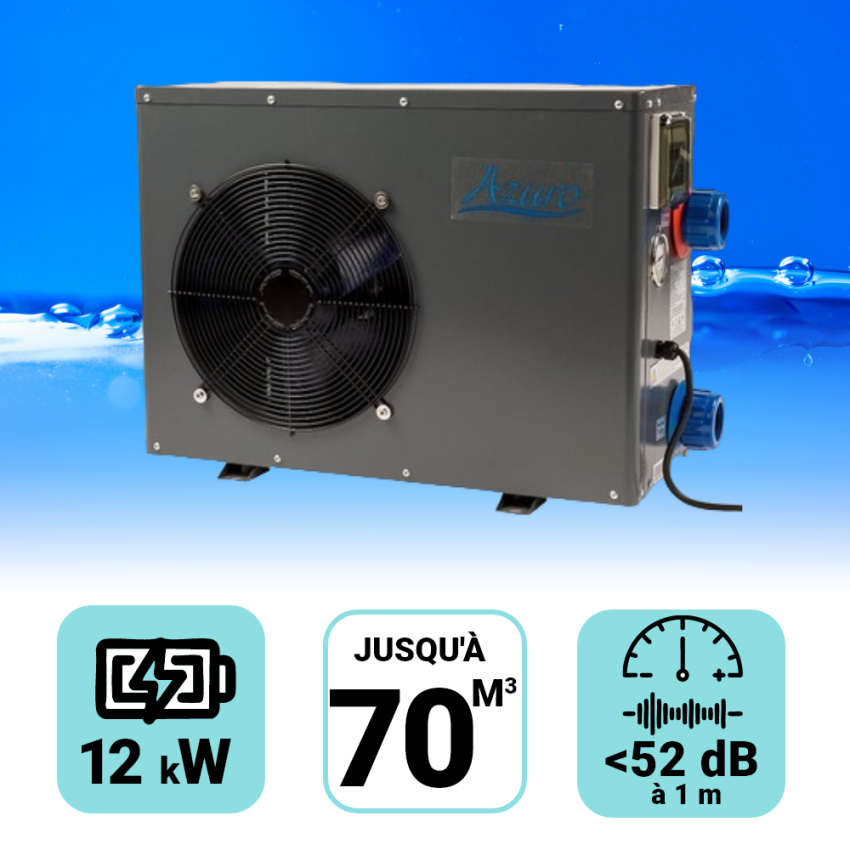 Pompe à chaleur Azuro 12 kW pour piscine de 70m3