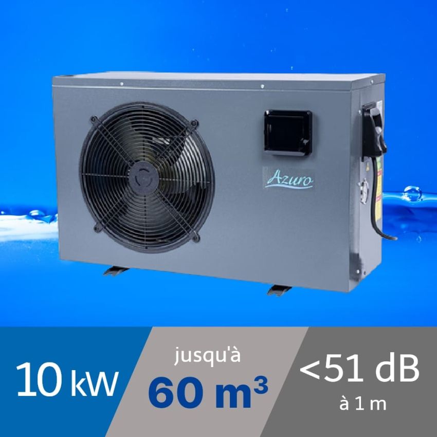 Pompe à chaleur Inverter 10 kW + WiFi pour piscine de 60m3