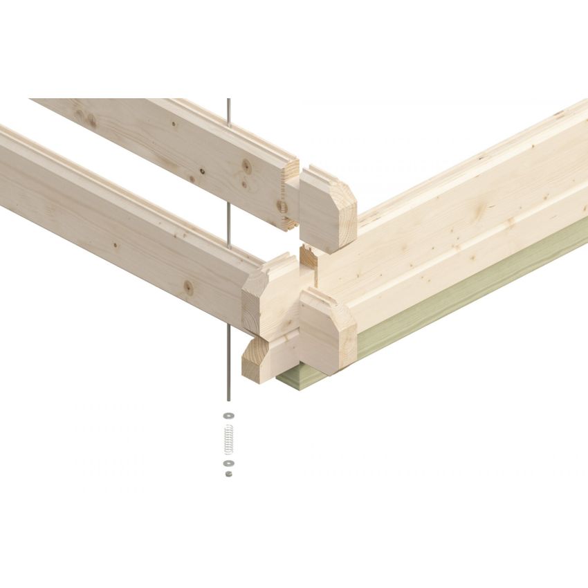 Chalet de Jardin en Bois 380 x 300 cm 11.40 m² DAVOS