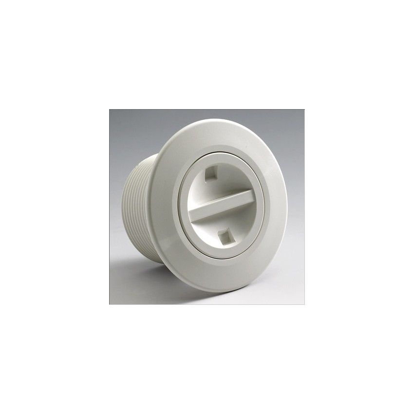 Prise Balai modèle STANDARD en ABS Blanc pour piscines béton