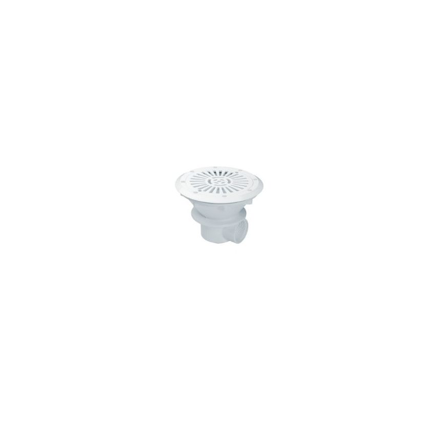 Bonde de fond D290 mm en ABS Blanc modèle Parker spécial pour piscines liner