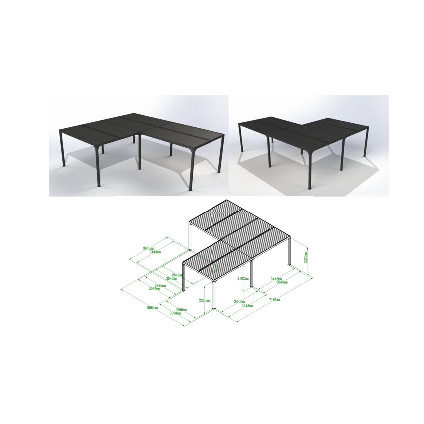 Pergola Bioclimatique L Aluminium Anthracite