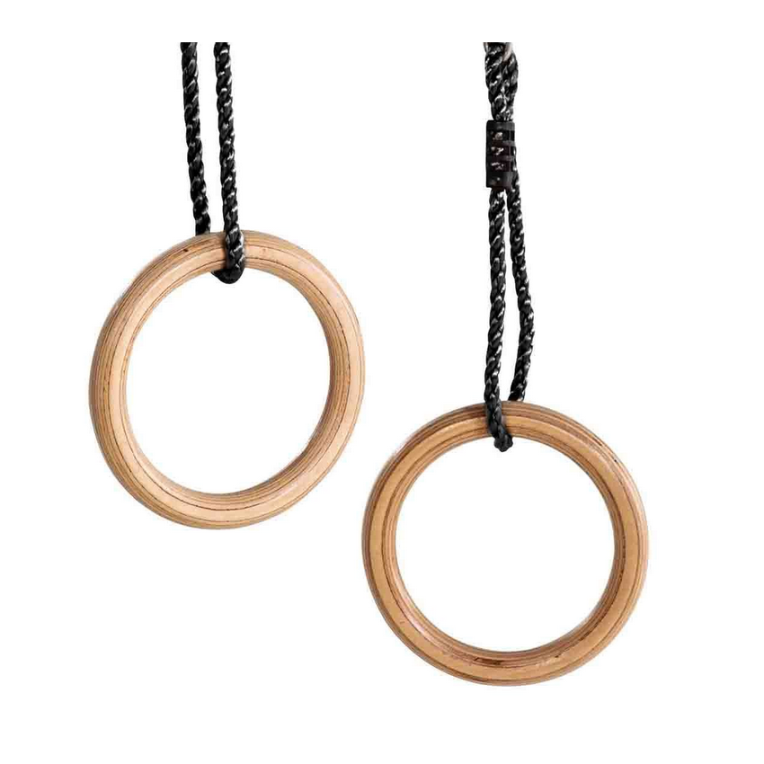 Portique en bois avec sac de boxe