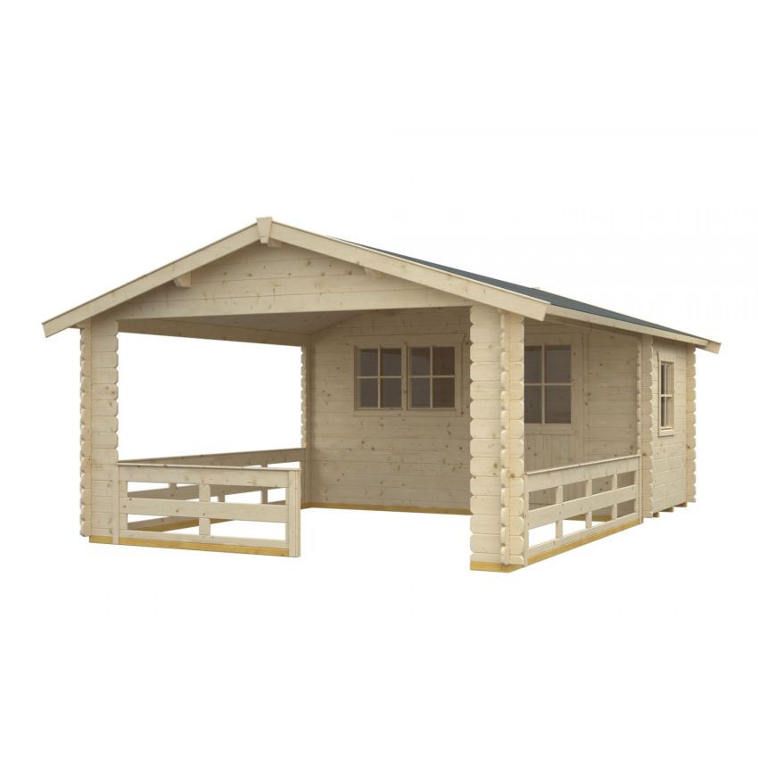 Alicante 3 Patio House Maison en Bois 380 x 613 cm 23.30 m²