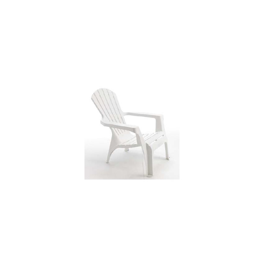 Lot de 4 Fauteuils de Jardin ADIRONDACK Blanc