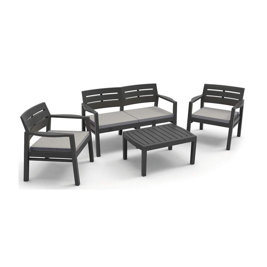 Salon de Jardin Anthracite Java 4/5 personnes