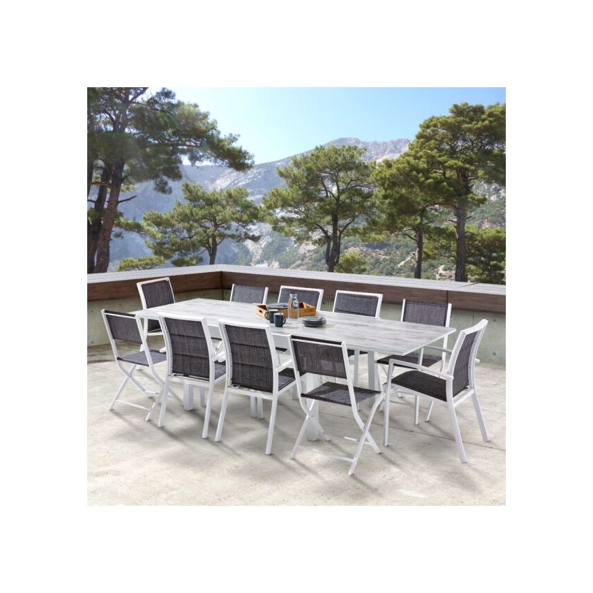 Ensemble de Jardin MODULO WOOD ALU 6/10 Personnes 