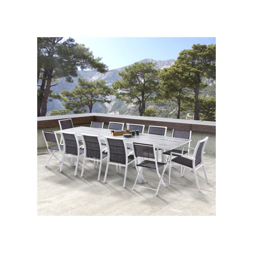 Ensemble de Jardin MODULO WOOD ALU 8/12 Personnes