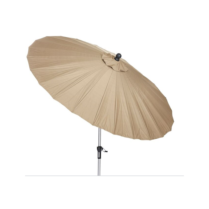 Parasol de Jardin Rond Tonkin Taupe 250 x 250 x 230 cm
