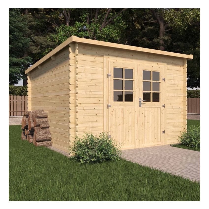 Abri de jardin en bois 7.5m² 298x298x205cm