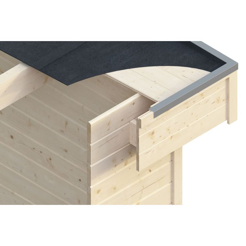 Maison en Bois à Toit Plat Breda 11.40 m² Epaisseur 28 mm