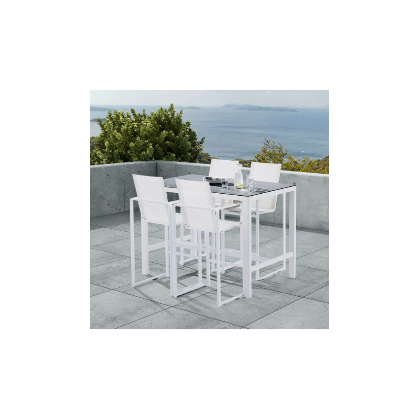 Ensemble Bar de jardin SET STAR avec table + 4 fauteuils 
