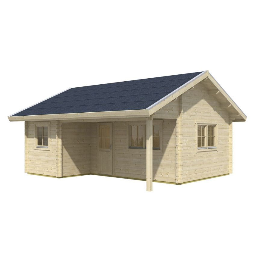 Chalet de Jardin en Bois Moritz 24 m² Epaisseur 45 mm 600x500cm