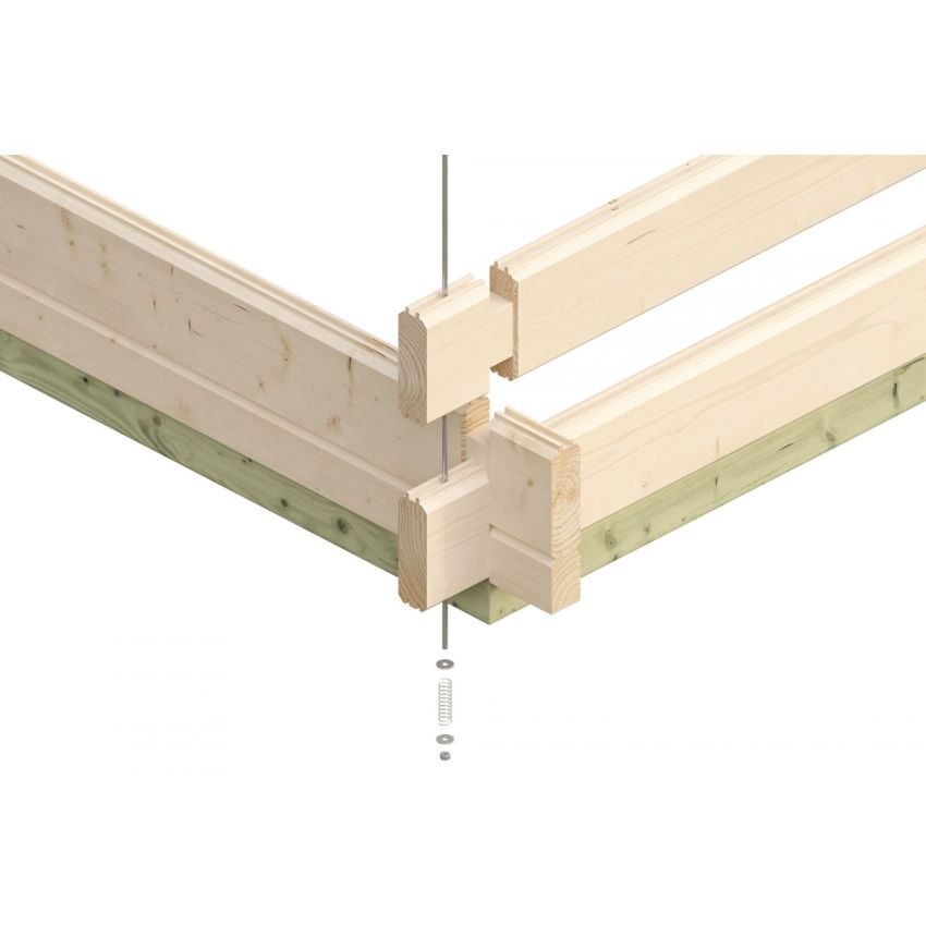 Chalet de Jardin en Bois Moritz 24 m² Epaisseur 45 mm 600x500cm
