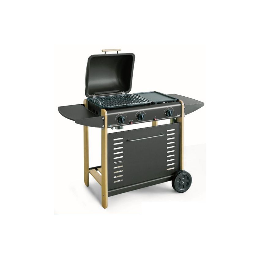 Barbecue A Gaz Et Pierre Lavique Berna L76 x P43 x H83 cm
