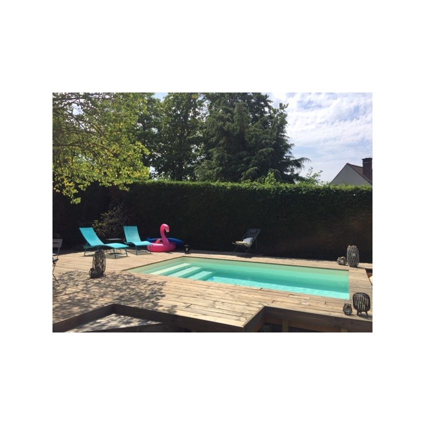 Piscine Bois Luxe Rectangulaire avec Escalier droit 520x320x131cm