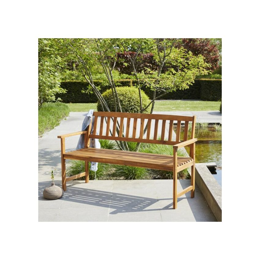 Banc de jardin NATURA en Acacia massif 150cm