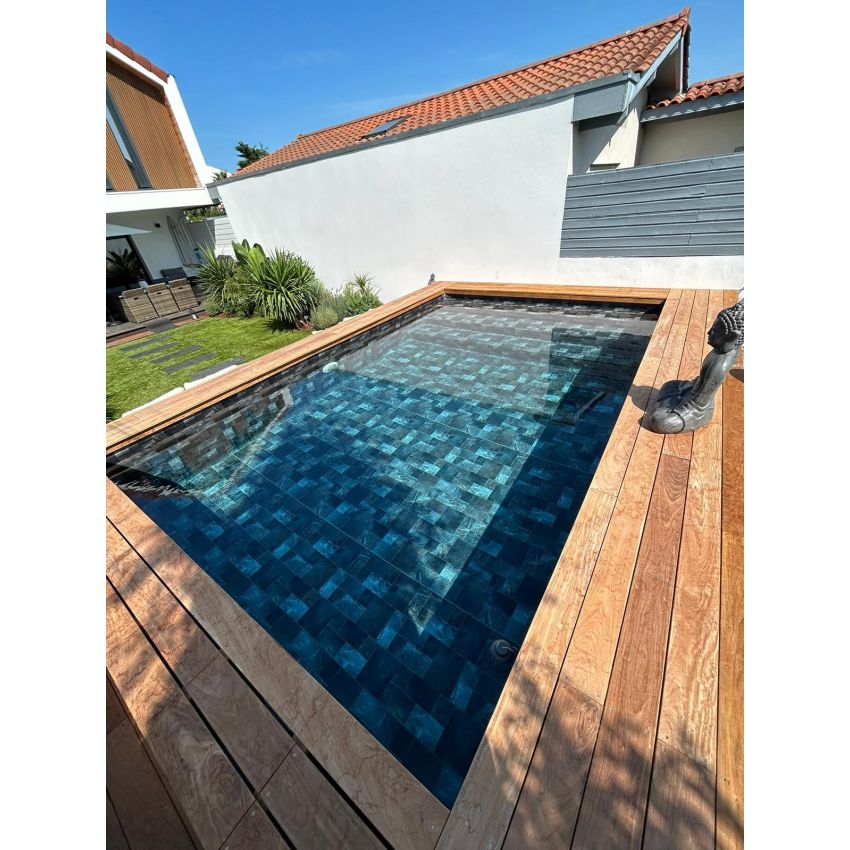 Piscine Bois Diana Rectangulaire 820x420x145cm Pierre de Bali
