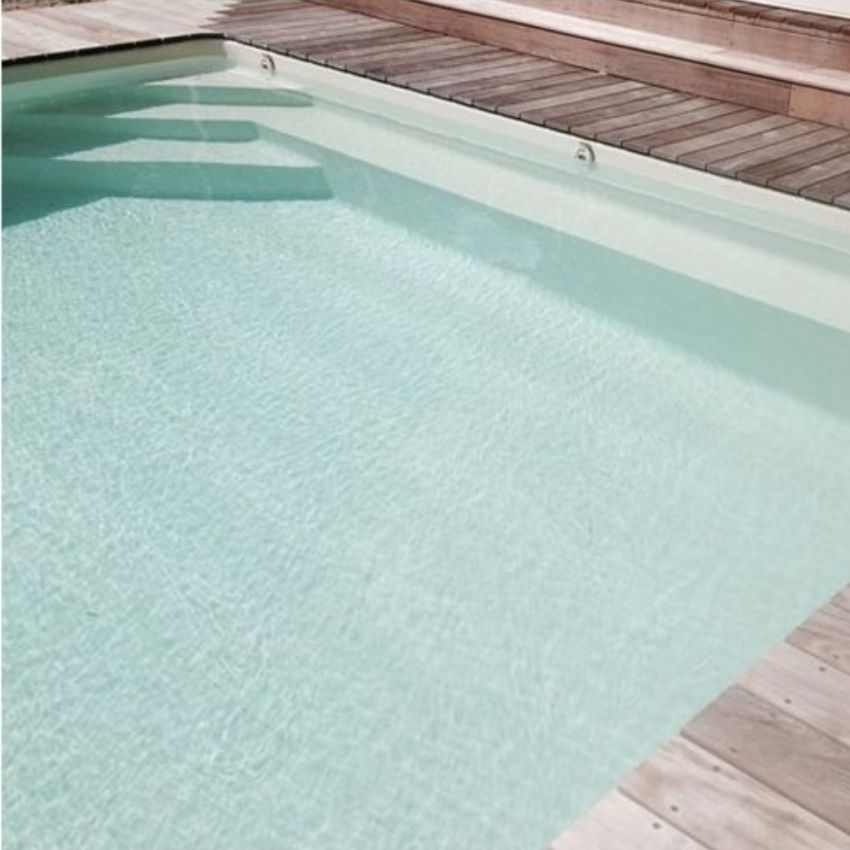Piscine Bois Luxe Rectangulaire avec Plage Immergée + Escalier d'Angle 420x320x145 cm