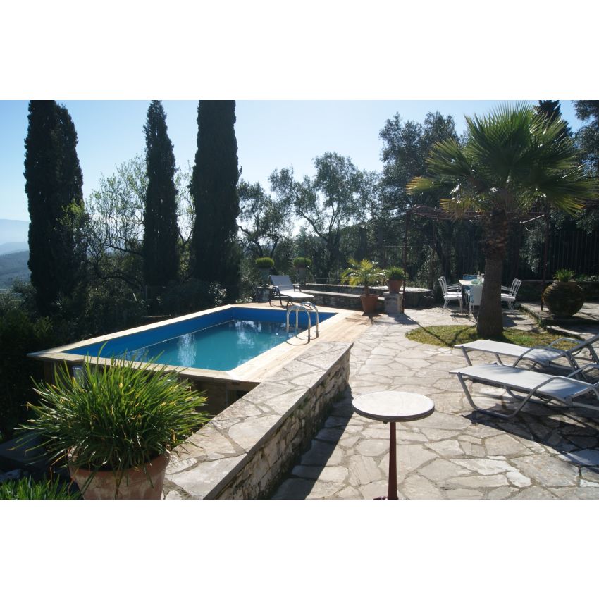 Piscine bois Rectangulaire UBBINK URBAN POOL 450x250x140cm + Nage contre-courant + Projecteur LED + Pompe à chaleur + Coffret électrique