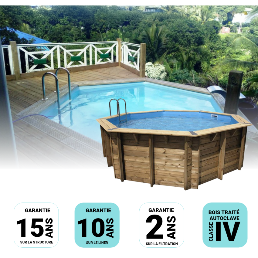 Piscine bois UBBINK OCEA 510x120cm