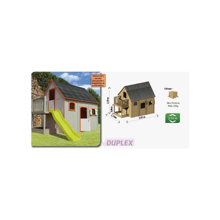 Cabane bois enfants DUPLEX Soulet 