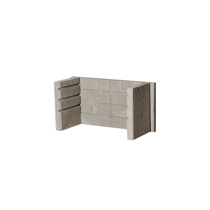 Insert de cheminée ignifuge 3 pièces pour Barbecue 66.5x5x30.7cm