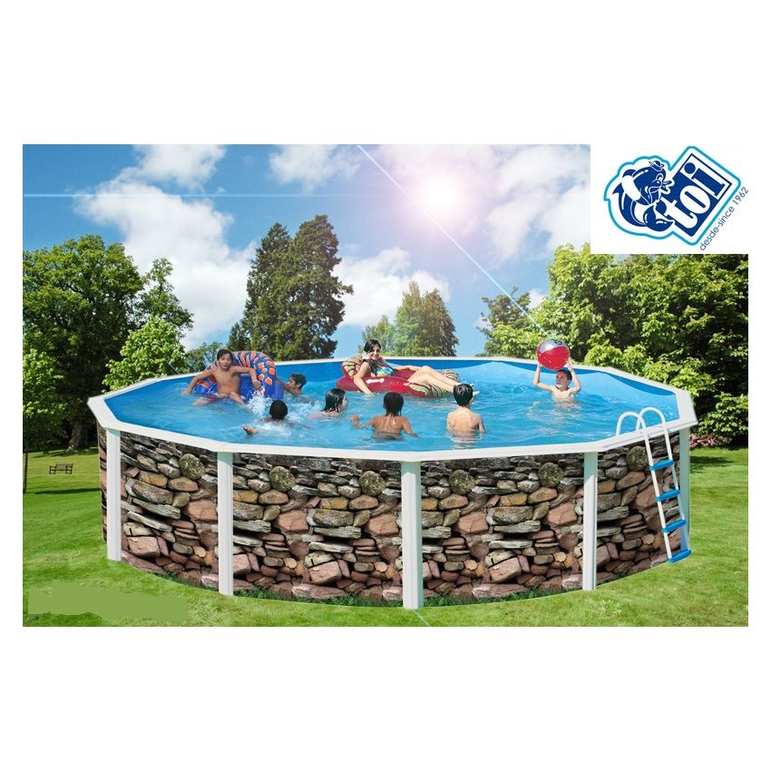 Piscine Ronde MUR Acier 640 cm x H 120cm
